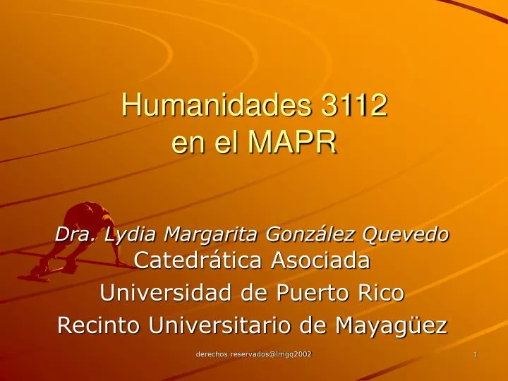 humanidades 3112 en el mapr