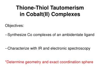 Thione-Thiol Tautomerism in Cobalt(II) Complexes