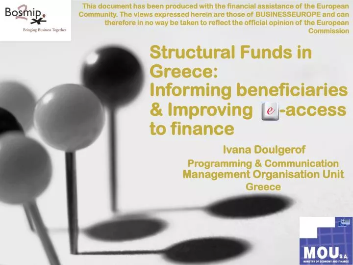 structural funds in greece informing beneficiaries improving access to finance