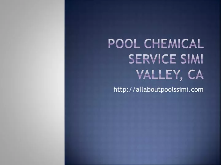 pool chemical service simi valley ca