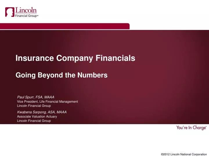 insurance company financials going beyond the numbers