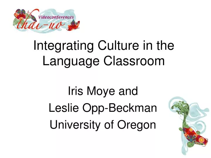 integrating culture in the language classroom