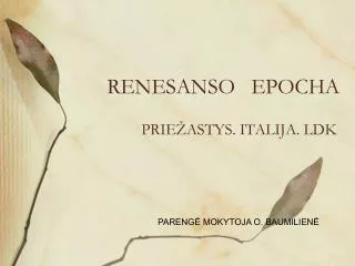 renesanso epocha