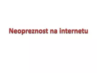 neopreznost na internetu