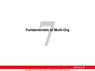 Fundamentals of Multi-Org