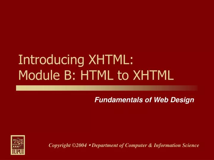 introducing xhtml module b html to xhtml