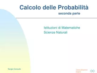 calcolo delle probabilit seconda parte