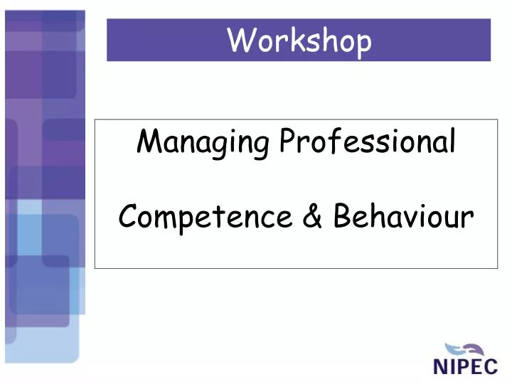managing professional competence behaviour