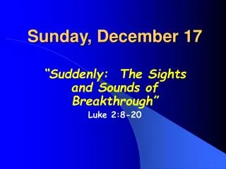 Sunday, December 17