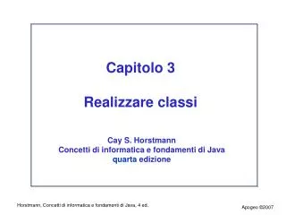 capitolo 3 realizzare classi