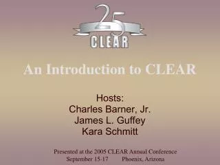 An Introduction to CLEAR