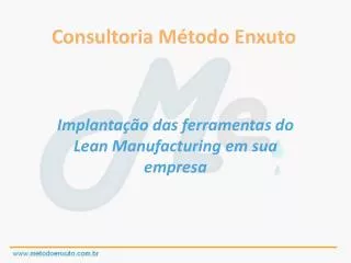 consultoria m todo enxuto