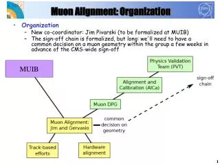 Muon Alignment: Organization