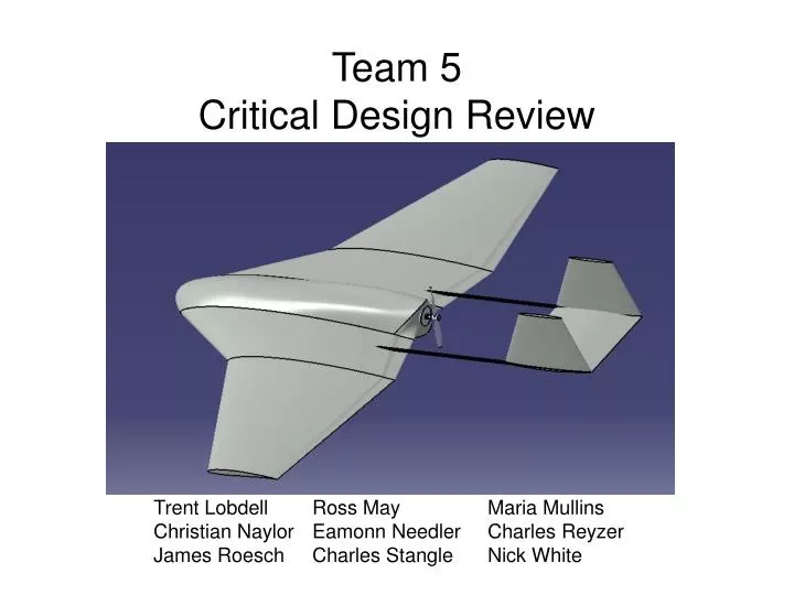 team 5 critical design review