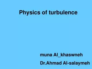 Physics of turbulence