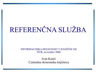 referen na slu ba