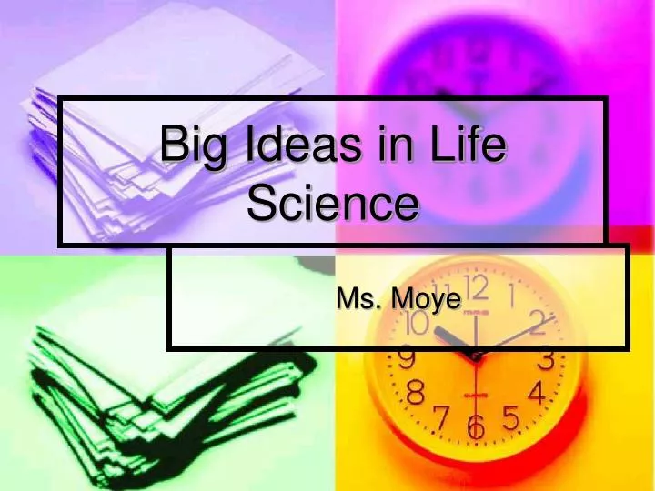 big ideas in life science