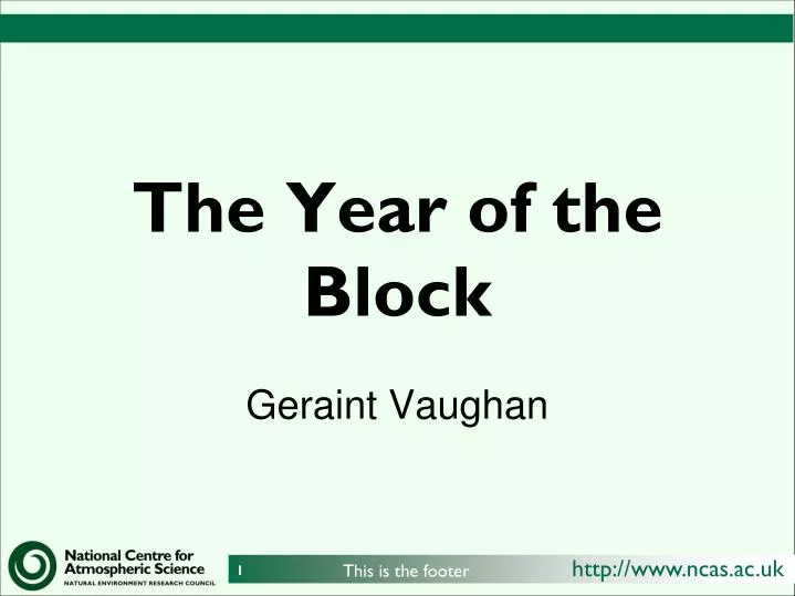 the year of the block