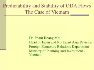 Predictability and Stability of ODA Flows The Case of Vietnam