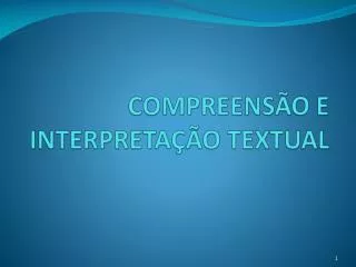 compreens o e interpreta o textual