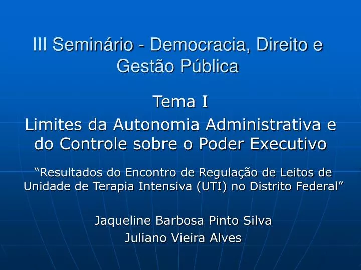 iii semin rio democracia direito e gest o p blica