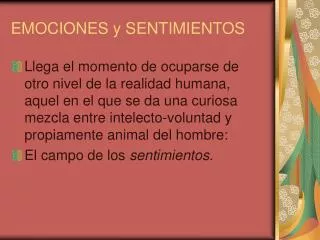 emociones y sentimientos