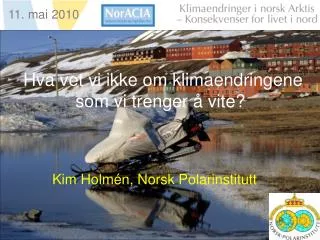 hva vet vi ikke om klimaendringene som vi trenger vite