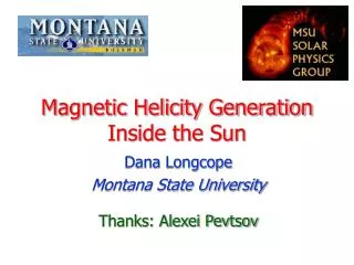 Magnetic Helicity Generation Inside the Sun