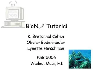 BioNLP Tutorial