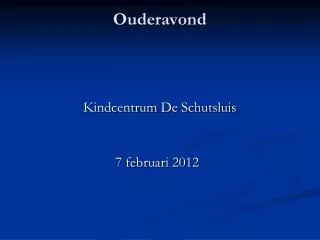 ouderavond