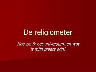 de religiometer
