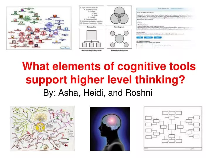 what elements of cognitive tools support higher level thinking