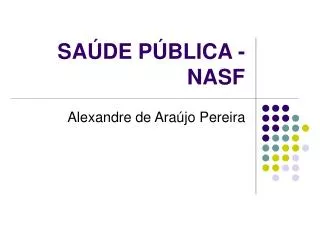 sa de p blica nasf
