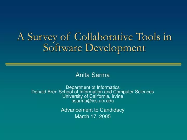 a survey of collaborative tools in software development