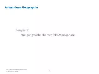 anwendung geographie
