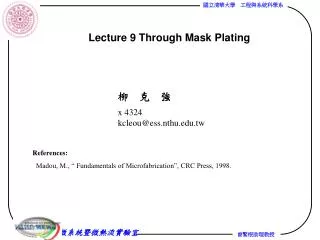 Lecture 9 Through Mask Plating