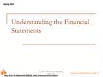Understanding the Financial Statements - slide 1