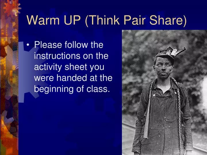 warm up think pair share
