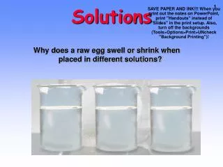 solutions