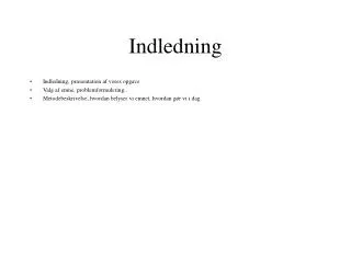 indledning