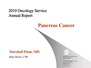 2010 Oncology Service Annual Report