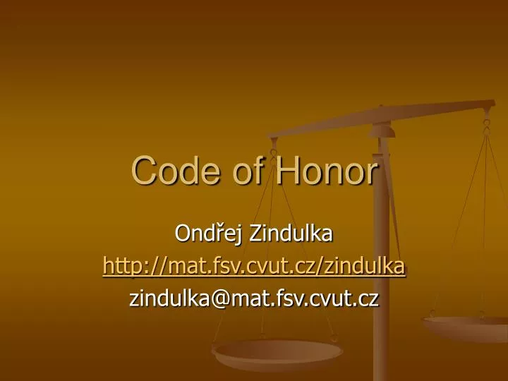 code of honor