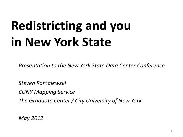 redistricting and you in new york state