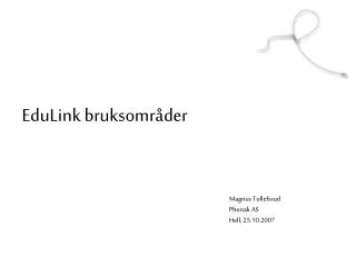 edulink bruksomr der