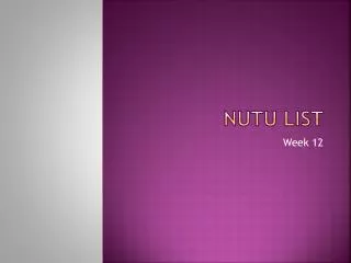 Nutu list