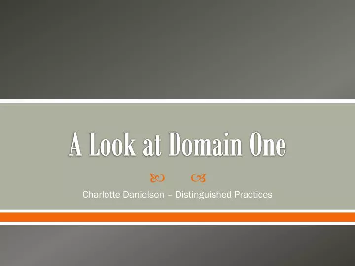 a look at domain one