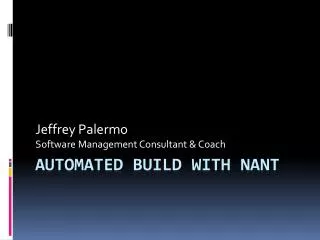Automated build with nant