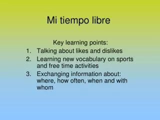 mi tiempo libre