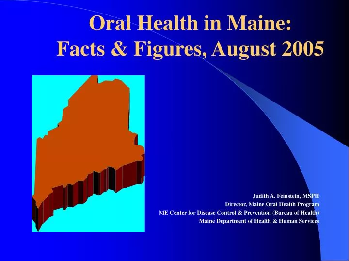 oral health in maine facts figures august 2005
