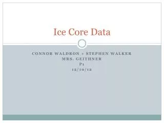 Ice Core Data